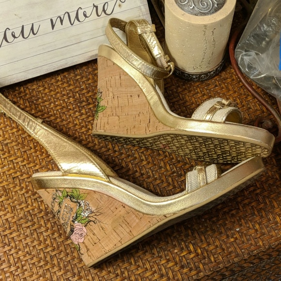 Ladies coach wedge heels - Picture 3 of 8